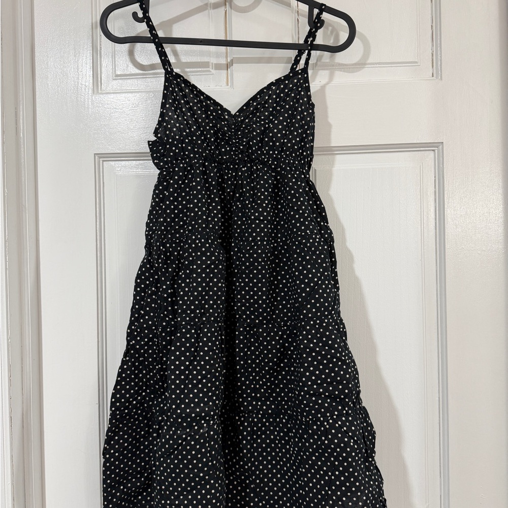 H&M Black Dress with White Dots